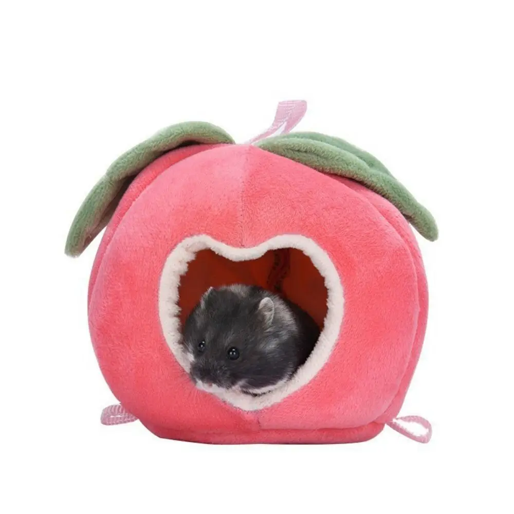 Cartoon Hanging Hamster Hammock Rat Soft Mat Cute Warm Hamster Cotton House Fruit Shape Soft Guinea Pig Nest Winter