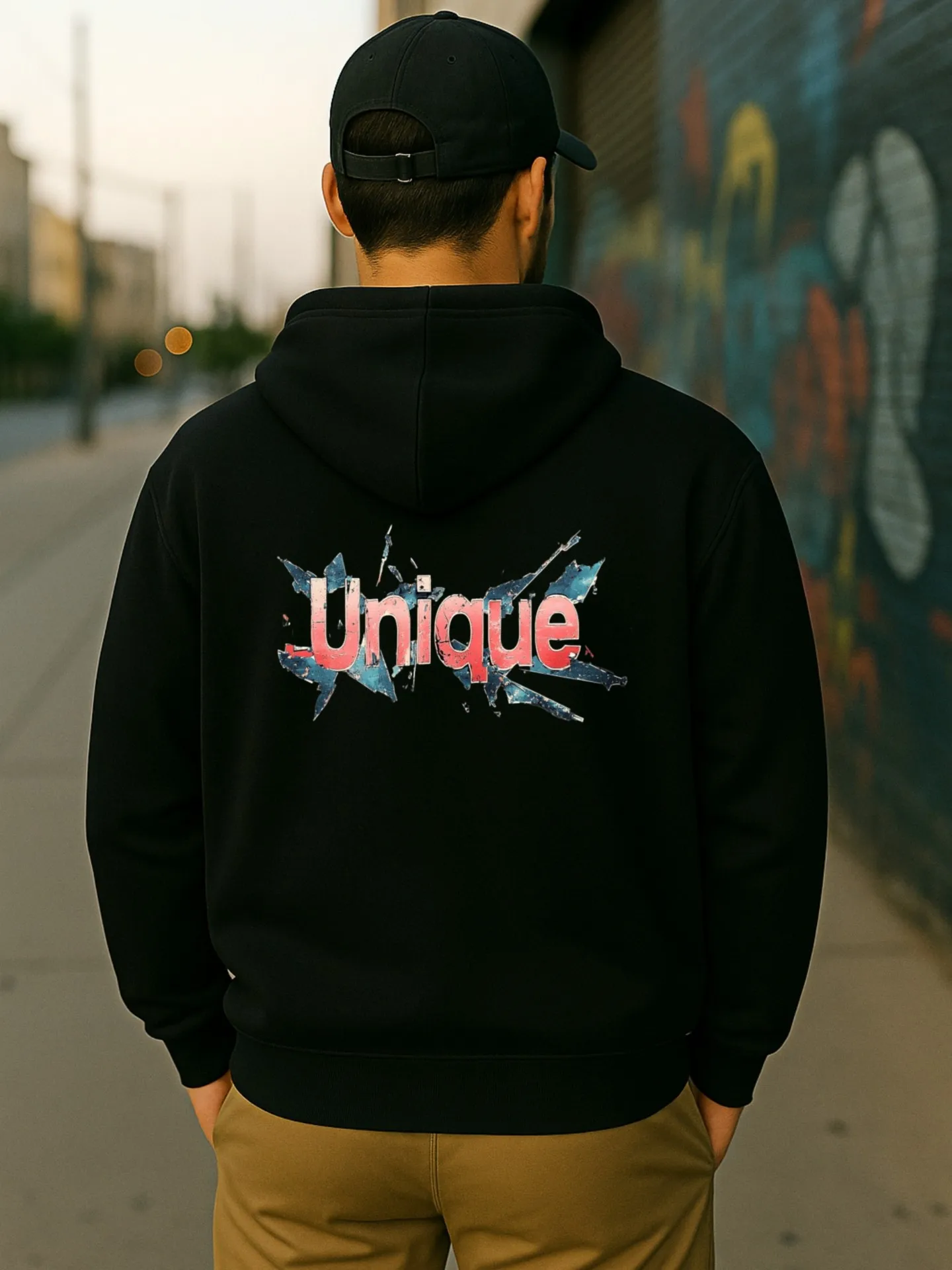 هوديي جرافيك للرجال، طباعة حروف، نمط كاجوال، مبطن بالصوف، للشباب، للارتداء اليومي