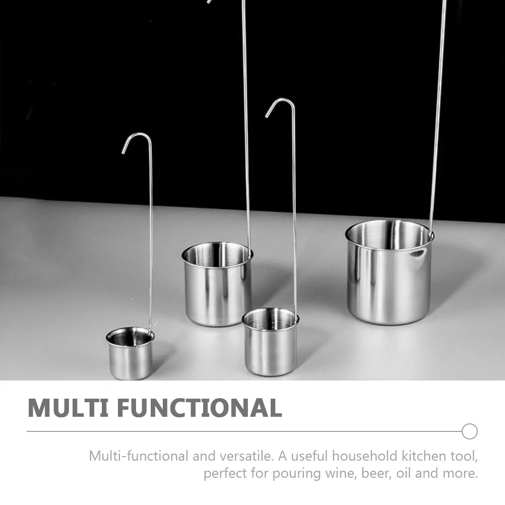 

1 Set Stainless Steel Kitchen Funnel With Ladle Oil Wine Filter For Juice Soy Sauce Essential Oil Transfer Baking Canning Tool