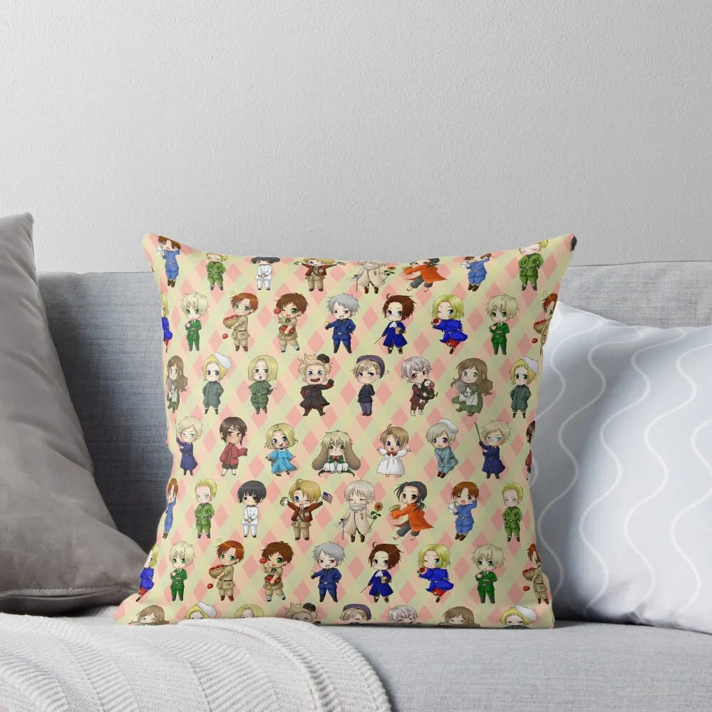 

Hetalia World! Throw Pillow Pillow Decor Luxury Pillow Case Christmas Covers For Cushions