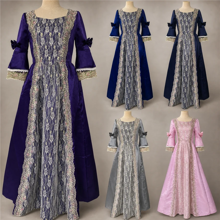 Lace Dress - Damska sukienka w stylu średniowiecznym, inspirowana