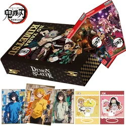Genuine Demon Slayer Card For Children Kochou Shinobu Kamado Nezuko Double Sided Puzzle Limited Game Collection Card Table Toys