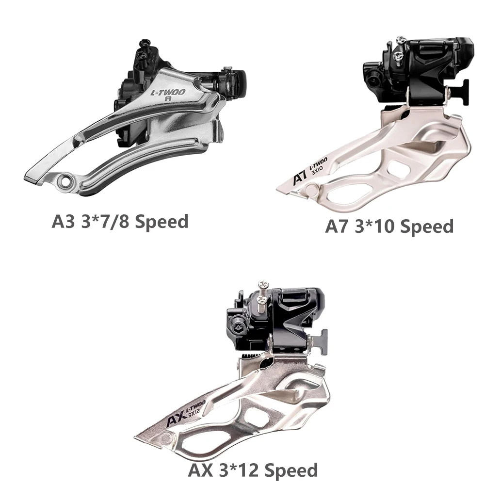 CATAZER Mountain Bike Front Derailleurs 2 X 9/10/11/12S 3 X 7/8/9/10/11/12 Speed Clamp Ring Aluminum Alloy Adult MTB Derailleur