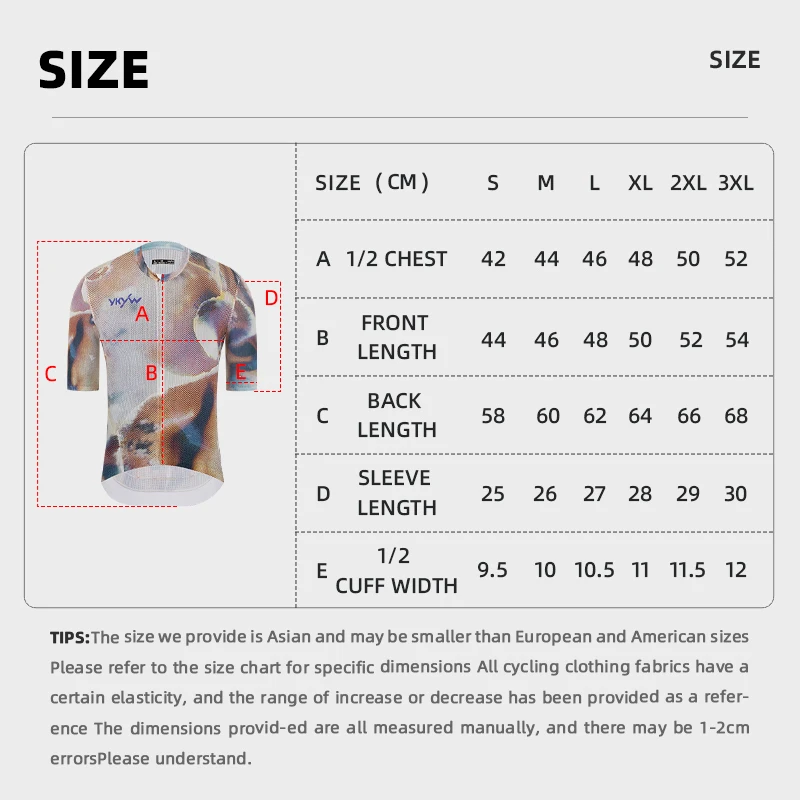 YKYWBIKE Herren Radtrikot Kurzarm Sommer Rennrad Kurzes Shirt Fahrrad-Oberteil MTB Maillot Ciclismo Kleidung Farbverlauf – Detail 6