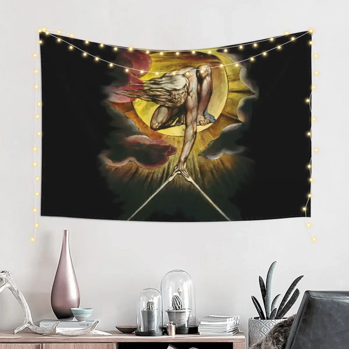 William Blake: The Ancient of Days Tapestry Carpet On The Wall Wall Deco Bedroom Decor Tapestry