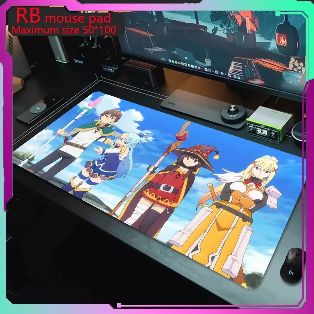 konosuba anime grande jogo mouse pad tapete do teclado do console do jogo impressao de alta definicao kon 01