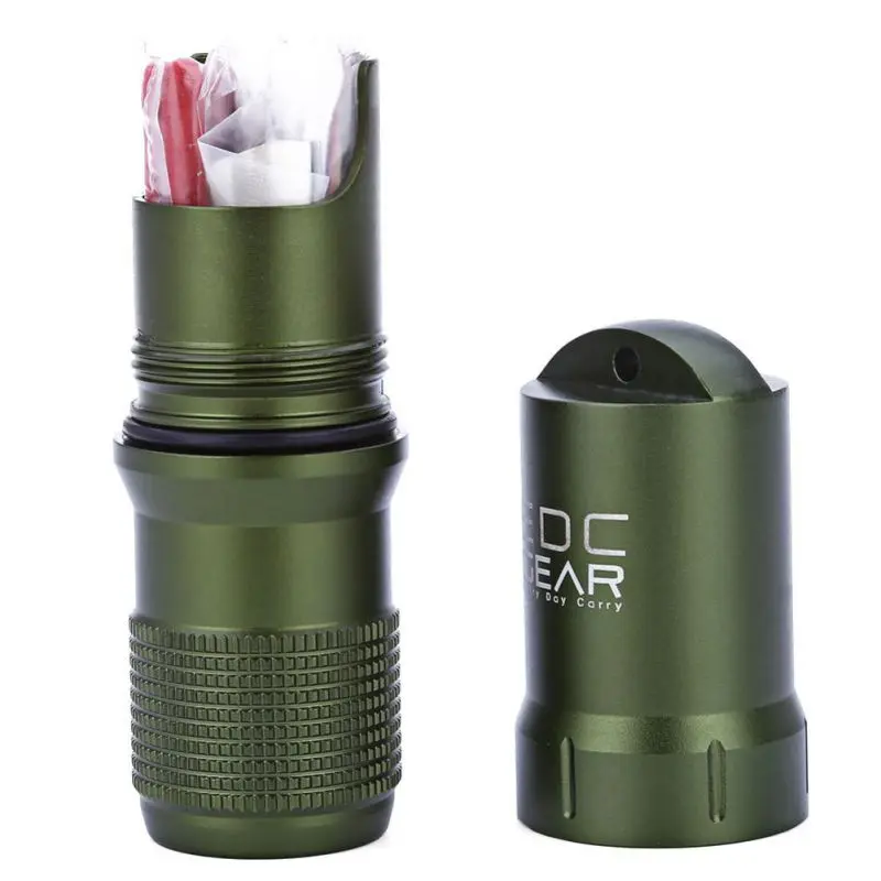 Capsule EDC Waterproof Box Hike Survival Pill / Match Case Box Container Survive Seal Trunk Container Holder Storage