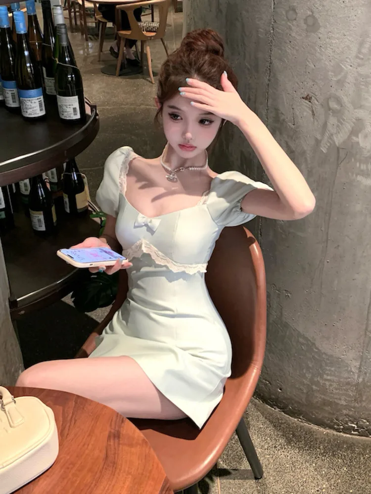 High Street French Fashion Small Fragrance Summer Dresses For Women 2023 New Korean Sweet Girl Party Dress Robes Vestidos