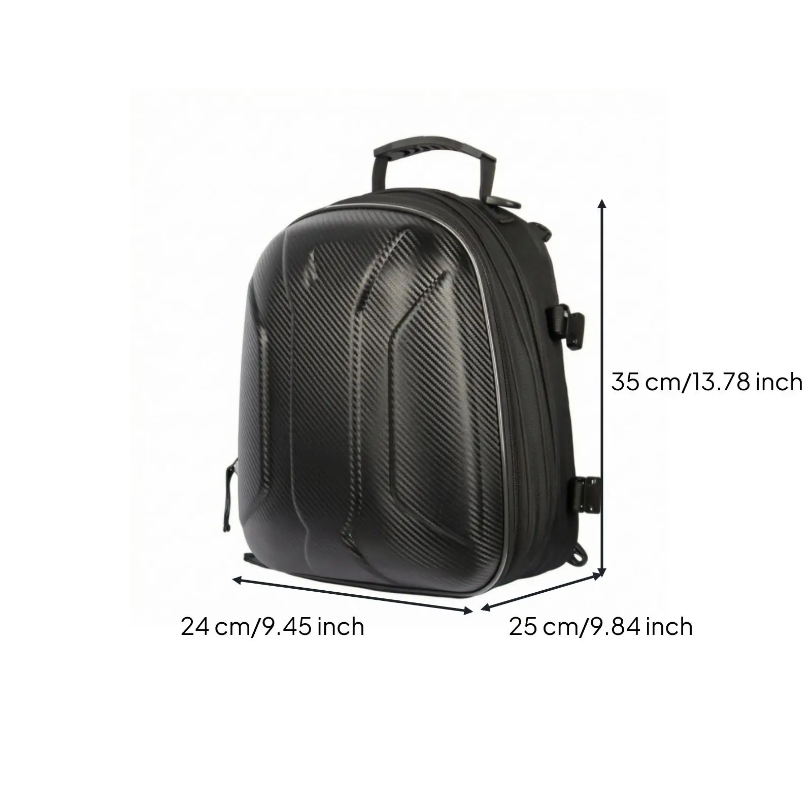 Expandable Motorcycle Tail Bag with Rain Cover Dual Use Motorcycle Rear-Seat Bag Secure for Travel Riding Riders, Commuters,
