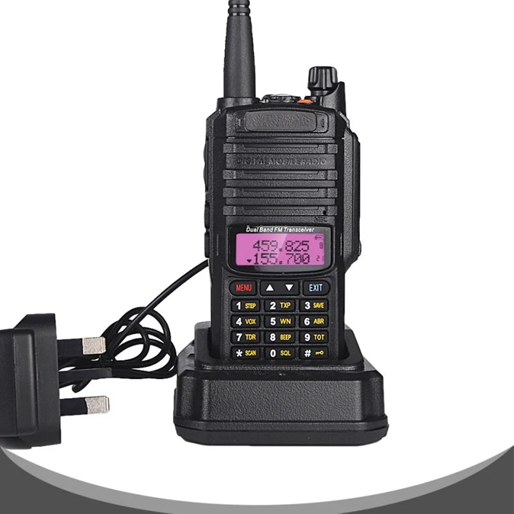 

Black Waterproof Walkie Talkie With Dual Band - 10Km Range Wide Application Walkie Talkie 10Km