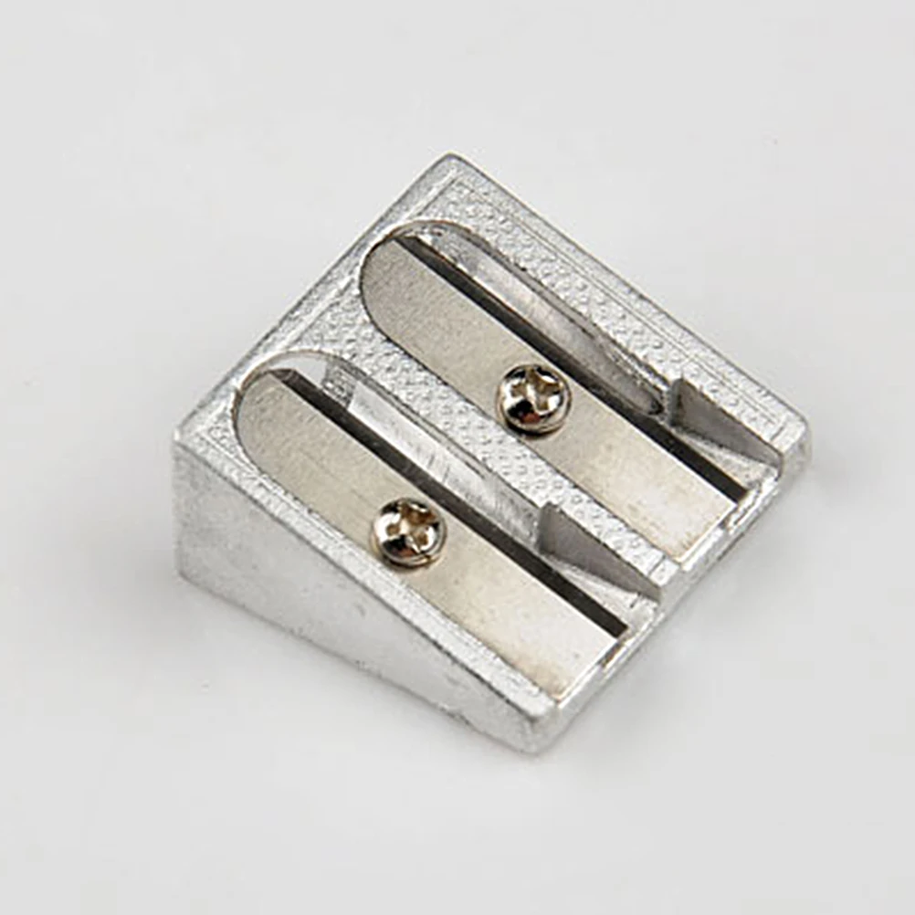 Pcs Mini Double Hole Pencil Sharpener Stainless Steel Pencil Sharpener Aluminum Pencil Sharpener Pencil Sharpener Creative Stati