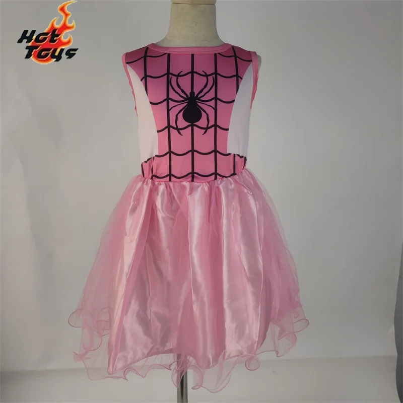 Hot Toys Spiderman Girls Dressed Kids Clothes Cosplay Costume Dress Toddler Christmas Outfits Halloween Little Girls Pink Dress