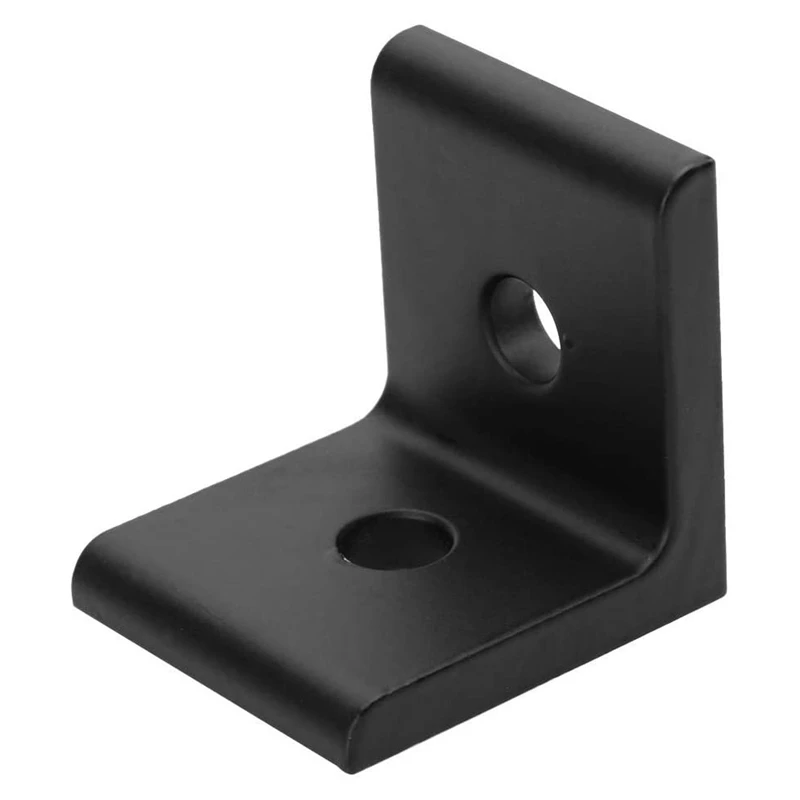 4Pcs L Corner Bracket, Connector Corner Angle Bracket Connection Joint For Aluminum Profile(Black 4040)