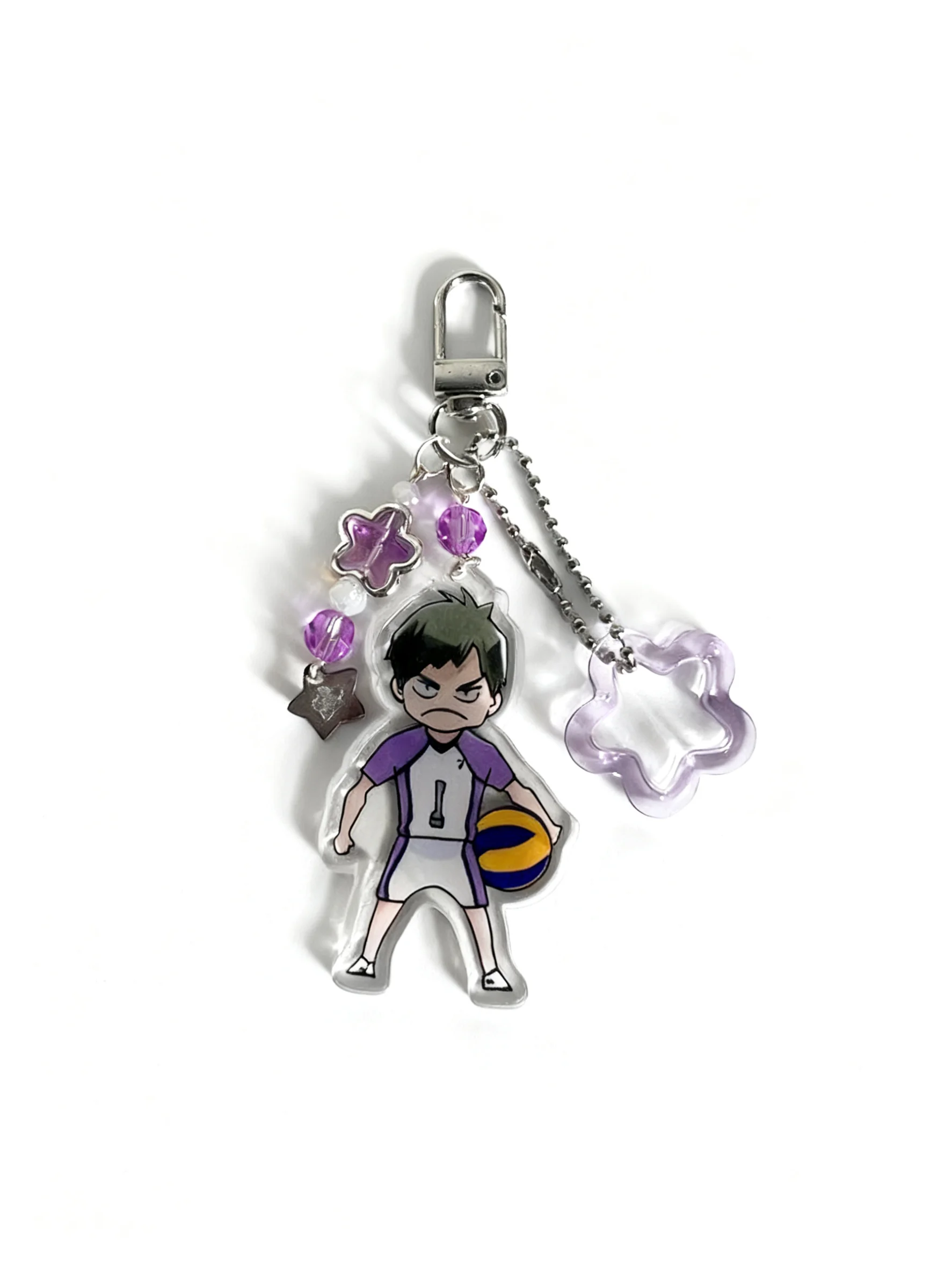 سحر الخرز اليدوية الاكريليك Haikyuu سلاسل المفاتيح Y2K #5