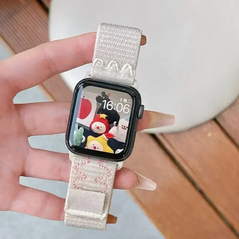 Armbänder für Apple Watch Band 45 mm 46 mm 42 mm 49 mm 44 mm für Nike Nylon Sport Loop Armband Correa iWatch 10 9 8 7 6 5 4 SE Ultra 2 – Detail 39