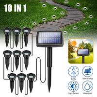 10 In 1 Solar LED Spot Light Underground Lights Landscape Lamps Waterproof Solar Lamp For Outdoor Gardens Courtyards Lawns Decor