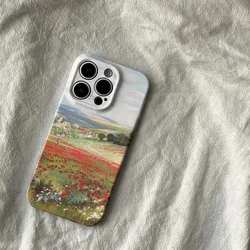 Ins Colorful Flower on The Ground Case for IPhone 16 15 13 Pro Max 12 11 Pro Plus 13 MINI 14 PLUS XR Shockproof Ultra Thin Cover