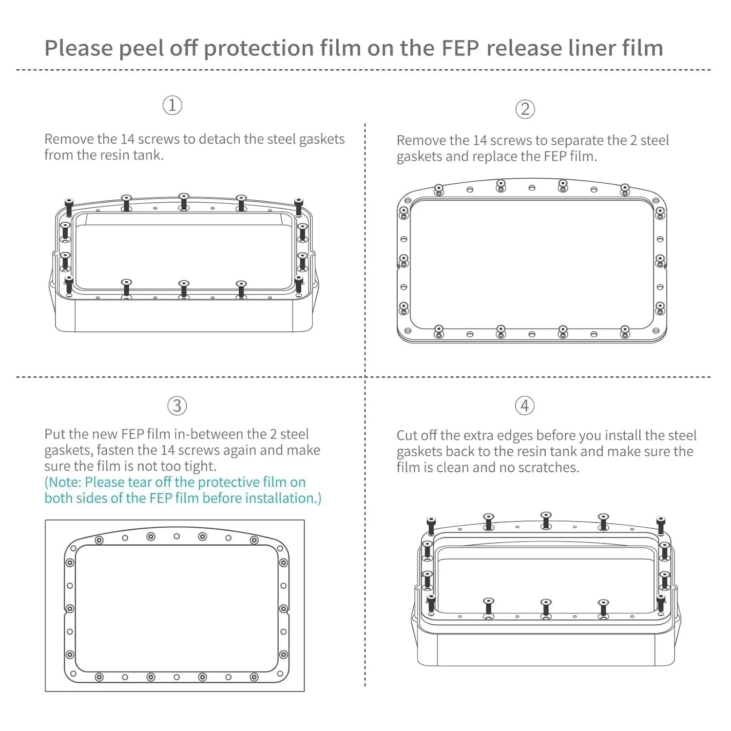 VonXion 5 قطعة FEP الإصدار فيلم 320x220x0.15 مللي متر ل ANYCUBIC الفوتون M3 قسط أحادية M5 M5s سلسلة M7 برو ثلاثية الأبعاد ملحقات الطابعة #6