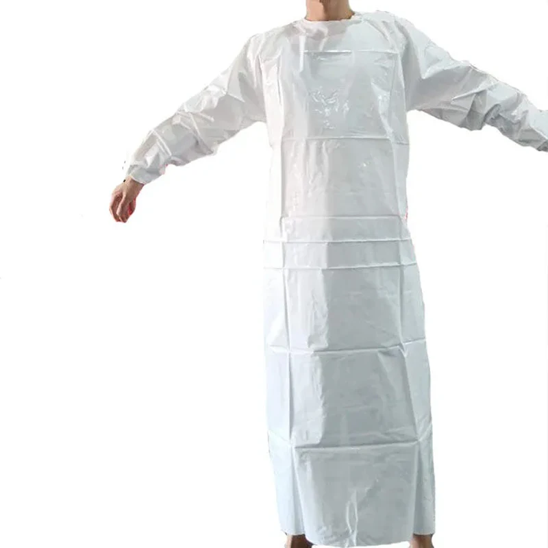 

Утолщенный фартук из ТПУ, водонепроницаемый маслостойкий комбинезон с длинными рукавами, защитная одежда, инструмент для чистки в промышленности, домашний водный костюм