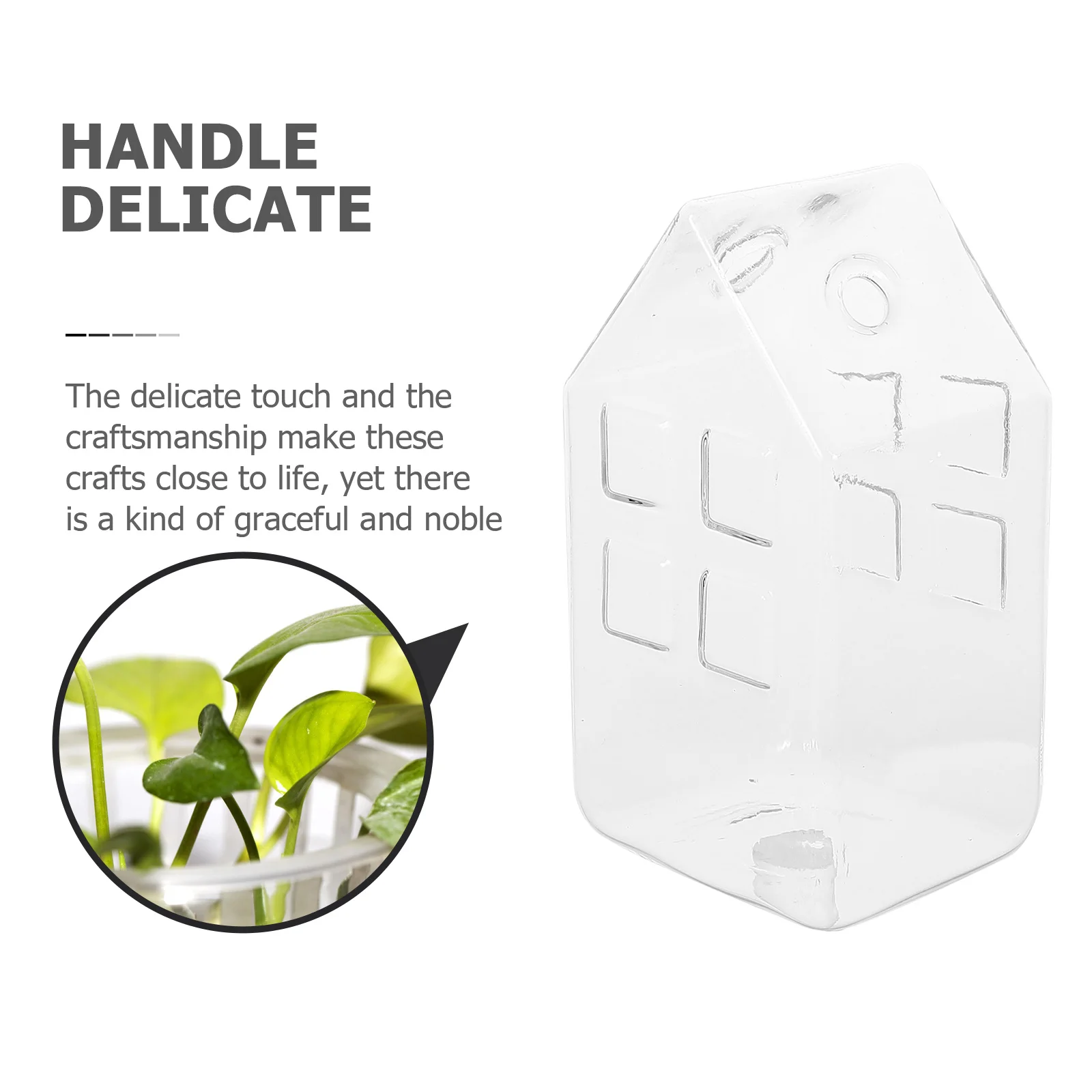 

1Pcs Glass Flower Vase House Shaped Creative Hydroponics Plant Holder Desktop Ornament Elegant Glass Flowerpot Dried Flower Vase