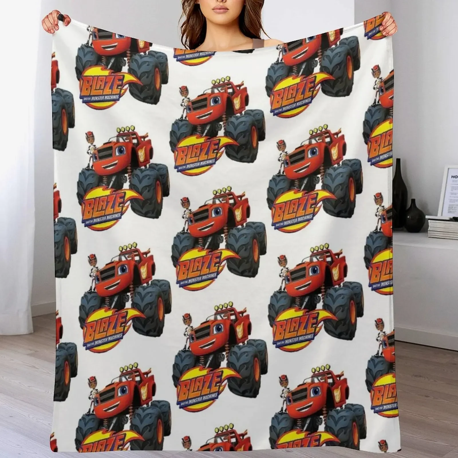 Blaze And The Monster Machines Throw Blanket Luxury Warm Soft Big Blankets