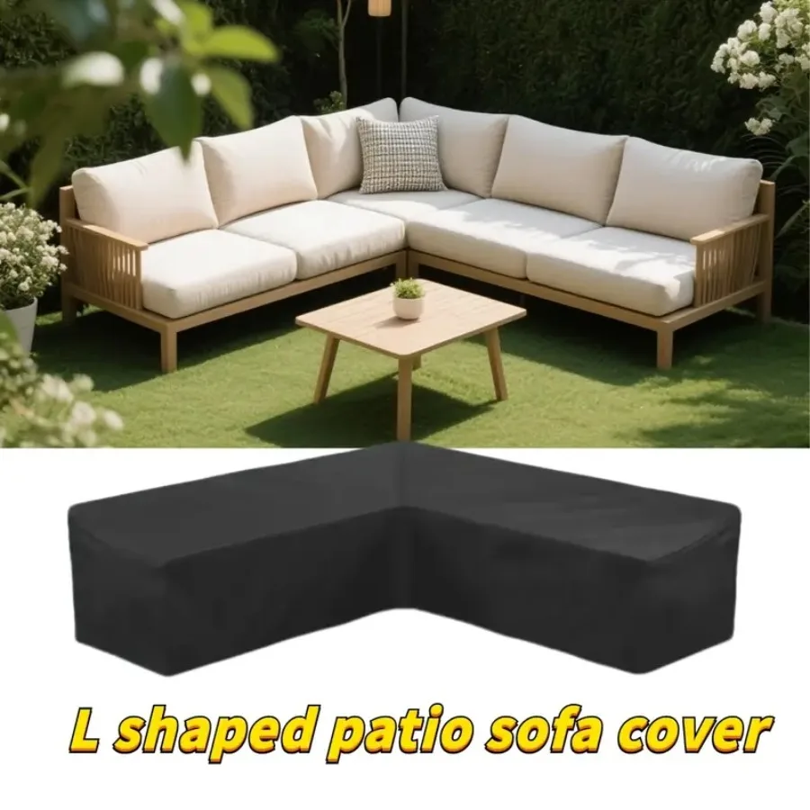 

L-shaped furniture dust cover for outdoor sofa anti-UV waterproof lightweight easy to clean sofa protector