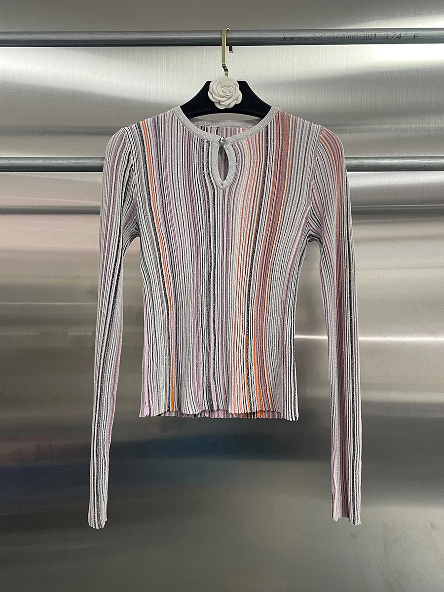 GALCAUR Hit Color Spliced Printing Two Piece Set Female O Neck Long Sleeve Top Vintage Streetwear Women's Skirt Sets Fashion New - Image 6