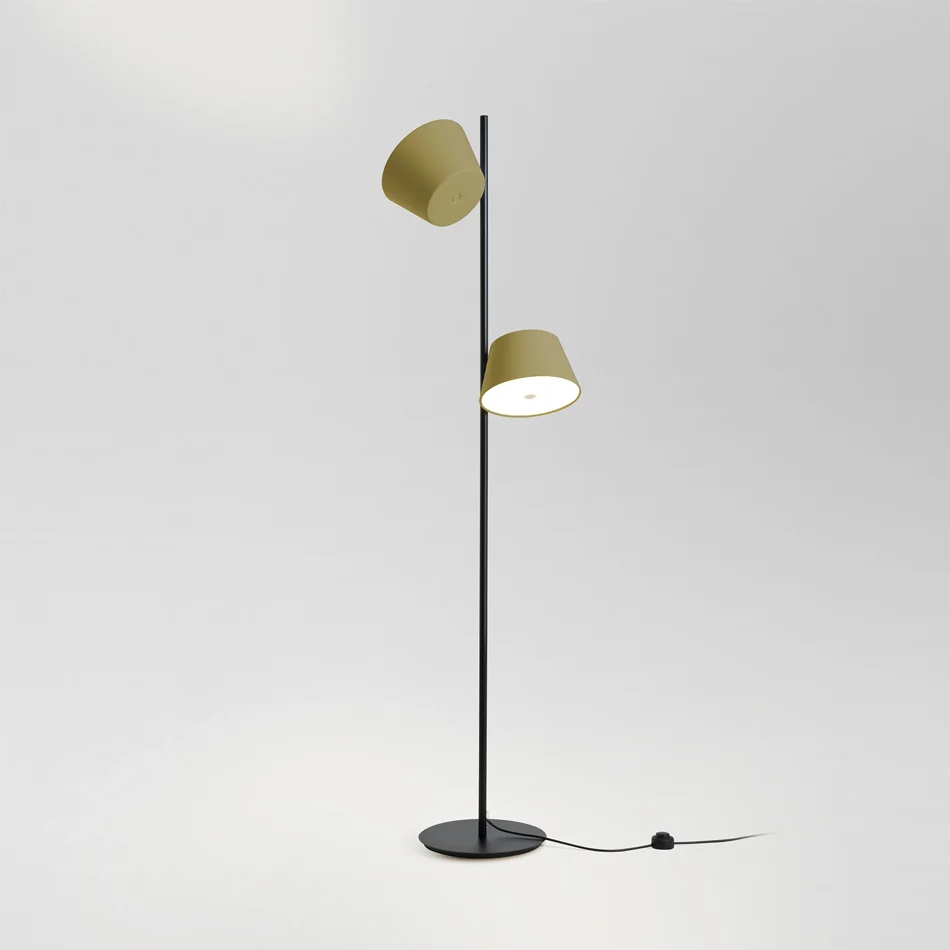 Modern floor lamp 360 degree rotatable crystal lampshade LED adjustable height, high brightness, warm white, living room reading