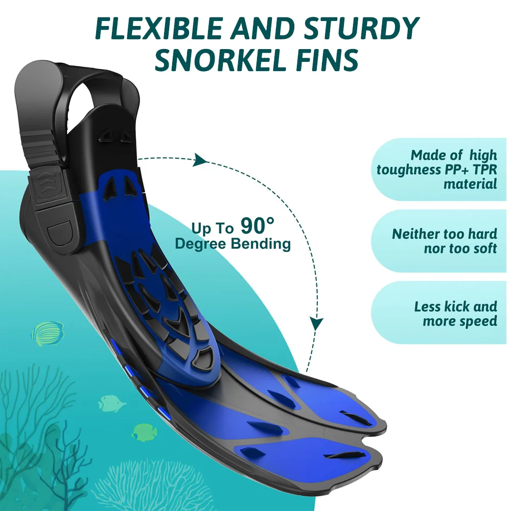 Pinne da snorkeling fibbie regolabili pinne da nuoto scarpe da sub subacquee in Silicone corte tacco aperto taglia da viaggio uomo adulto donna