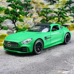 1:24 Mercedes-Benz AMG GTR Sports Alloy Car Model Metal Children Diecast Toy Car simulazione Sound & Light Gift For Boy A82