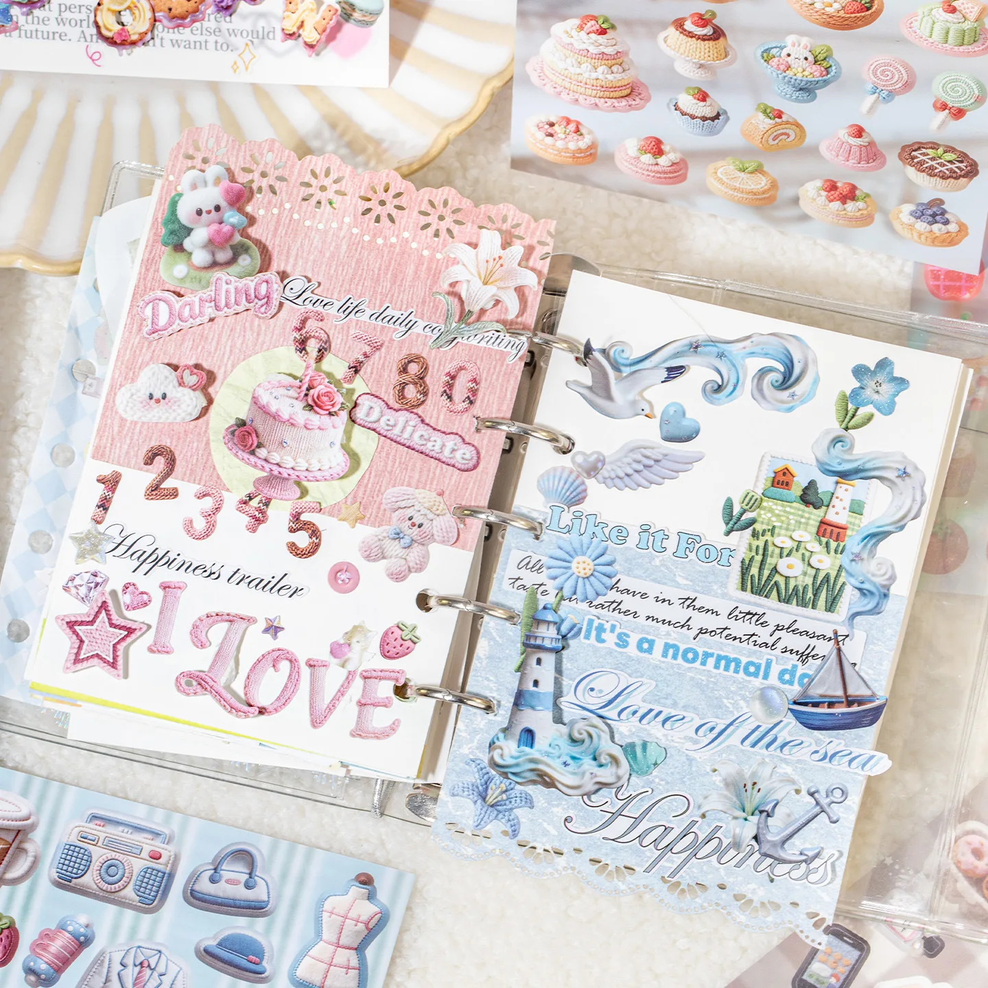 20 قطعة من ملصقات سلسلة أطلس ذ - مراجعة Embroidery Journal Book وسعره