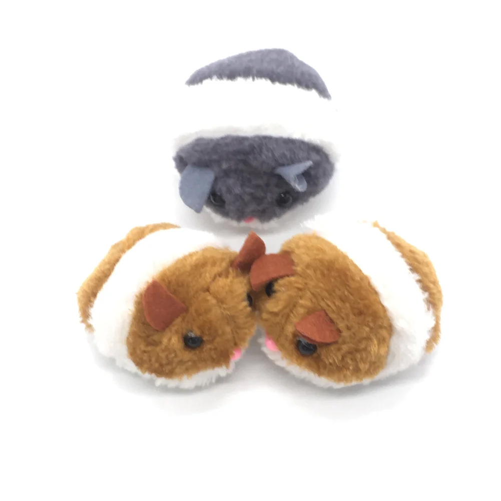 

Cute Cat Toy Vibrating Mice Pull Lines Plush Mice Move Fake Mouse Clockwork Little Fat Mouse Fight Cat Interactive Pet Products