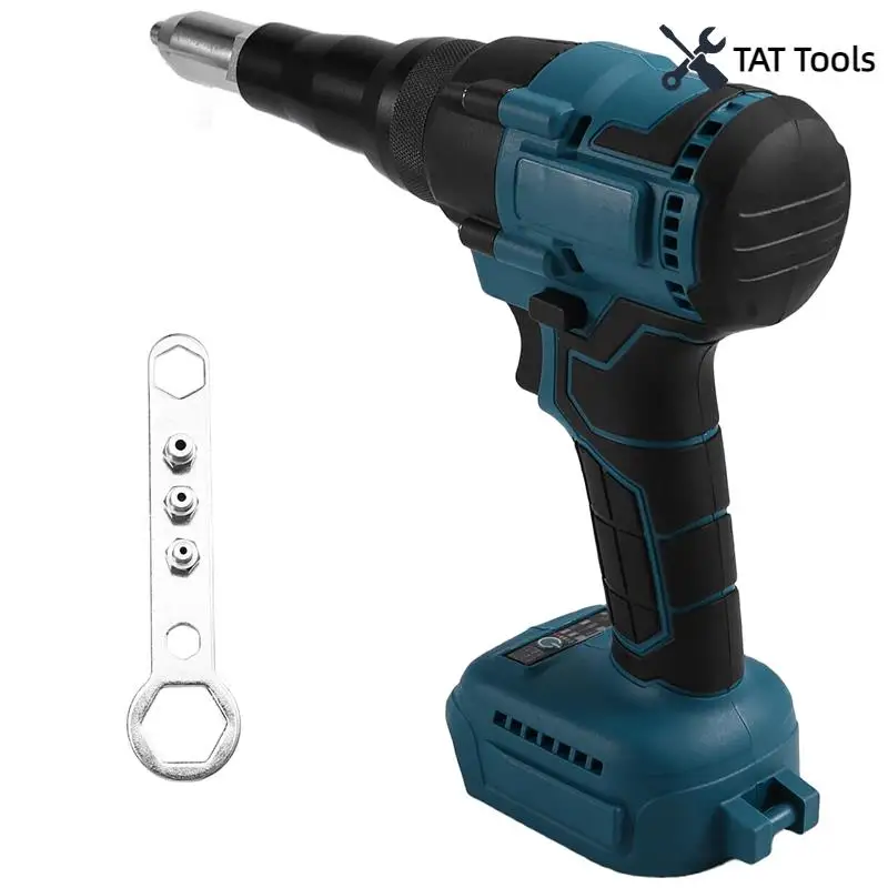 

Cordless Electric Rivet Gun 2.4-4.8Mm Rechargeable Blind Riveter Nut Gun With LED For 18V Battery Not Include