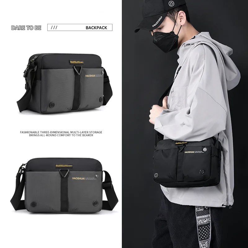 2025 nova bolsa crossbody masculina esportes ao ar livre ombro estilingue moda casual minimalista negócios commuter pacote de náilon