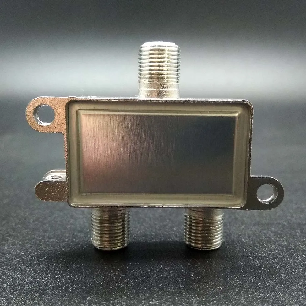 2-Way HD Digital COAX Kabel Splitter Bi-Directional Moca 5-2500MHz Konektor Satelit TV Receiver dirancang untuk Satv/CATV