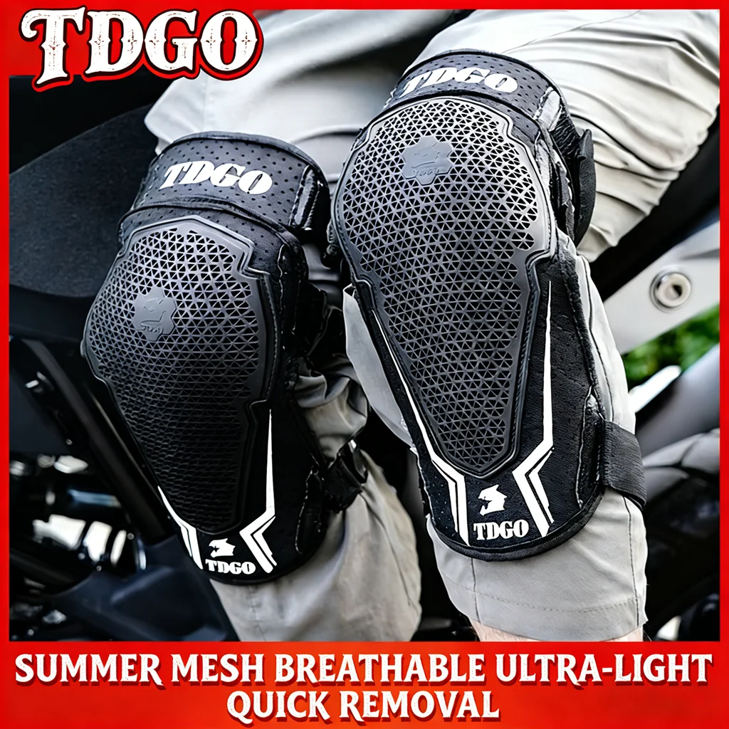 

Breathable Sports Knee Pads for Summer Motorcycle Riding Adjustable Mesh Protective Guards for Bike Racing & Cycling Accessories