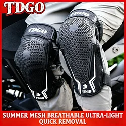Breathable Sports Knee Pads for Summer Motorcycle Riding Adjustable Mesh Protective Guards for Bike Racing & Cycling Accessories