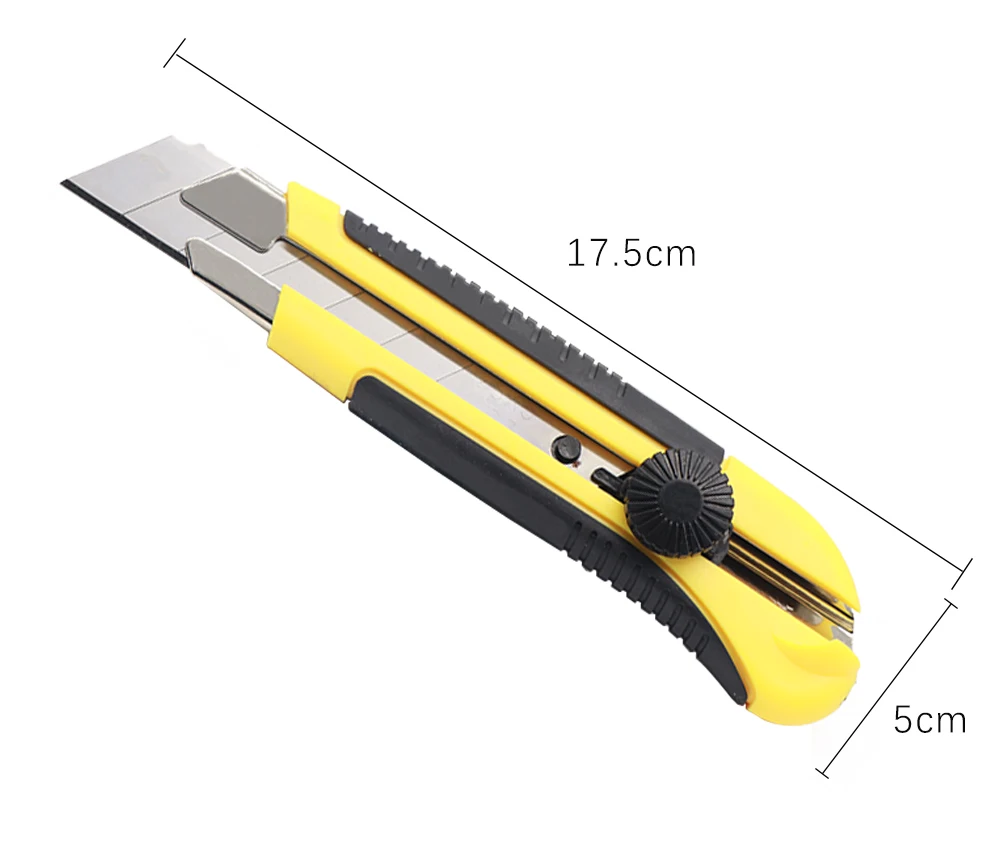 TOVIA 25mm Utility Knife SK5 Stainless Steel Blade Retractable Knife Box Cutter Snap-off Pocket Utility Knives Cut Rope Paper