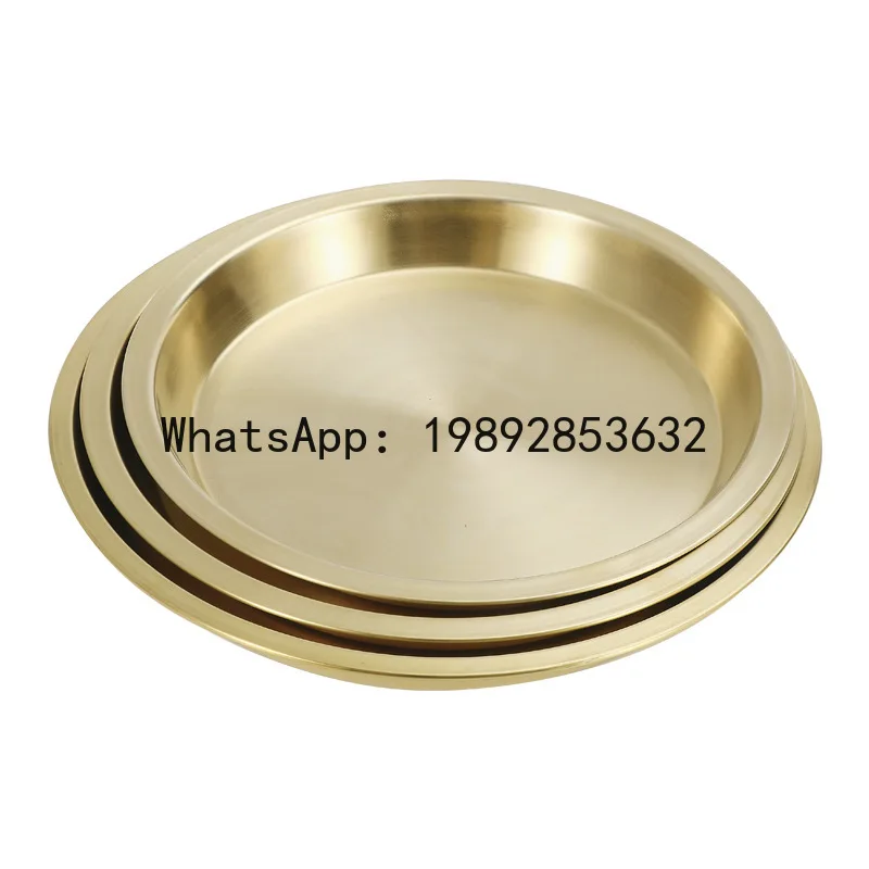 

PYJ Thickened Pure Brass Chicken Plate Hot Pot Copper Plate Pure Copper Basin Qingyuan Chicken Plate--2 pcs