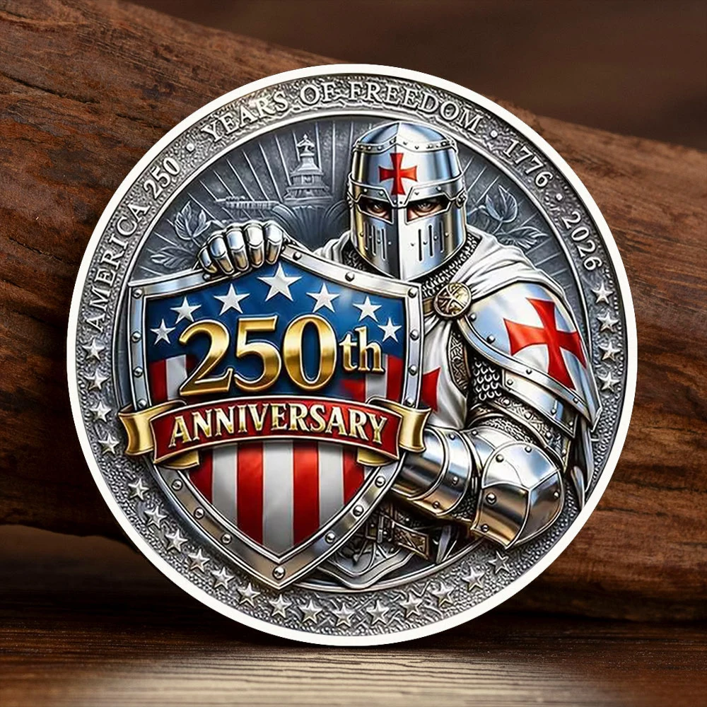 Moneda Conmemorativa Plateada de 250 Años de Libertad en América 1776-2026, Moneda de Colección E-Pluribus Unum