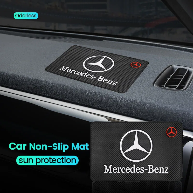 Auto Emblem Anti Slip Pad Telefon Schlüssel Nicht Slip Klebrige Gel Matte Für Mercedes Benz AMG GLE GLS CLS GLC CLA GLA GLK ML C197 R231 W167