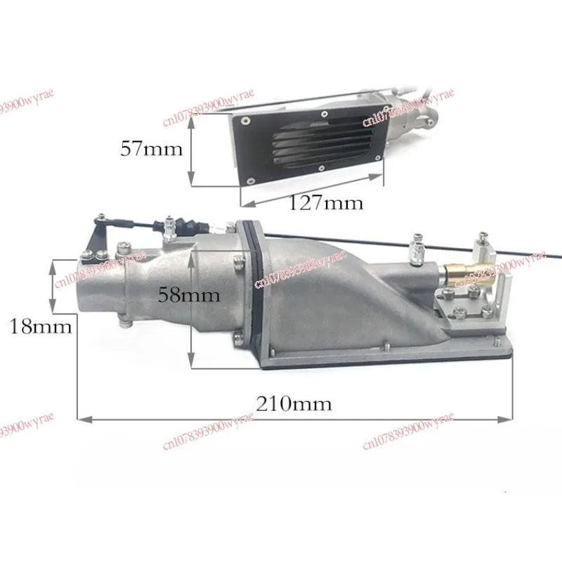 

All aluminum alloy 35mm metal water jet propeller, injector, pump jet propeller, ship model jet pump