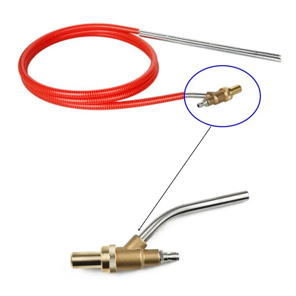 1pc 21cm Copper Hose Pipe Joint Connector Outdoor Power Equipment Sand Blasting High Pressure Washer Cleaning Spray