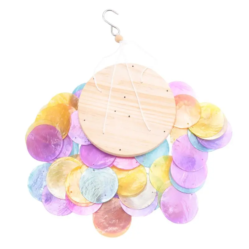 J1UL1N 2Inch Round Sliced Capiz Shell Disc Sea Shell Coin Bead Connector With 1.5Mm Dual Holes For Crafting Easy To Use