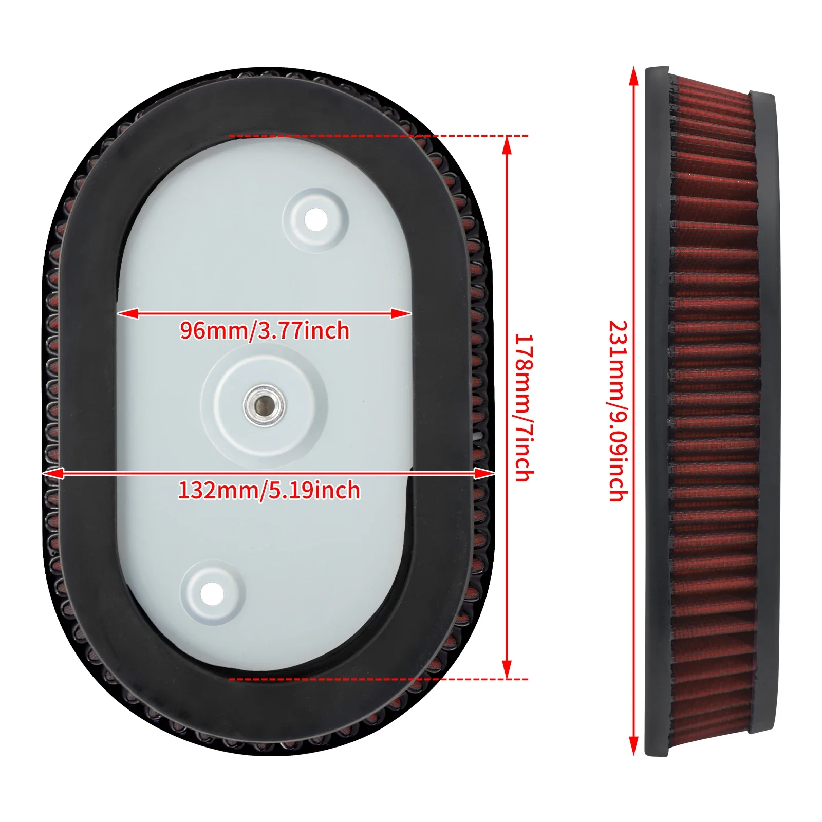 Motorfiets Luchtfilterelement Luchtfilter Innerlijke Vervanging Voor Harley Touring FLHT FLHX FLHR 17-Up Softail FXBR FLHC FXBB 18-Up