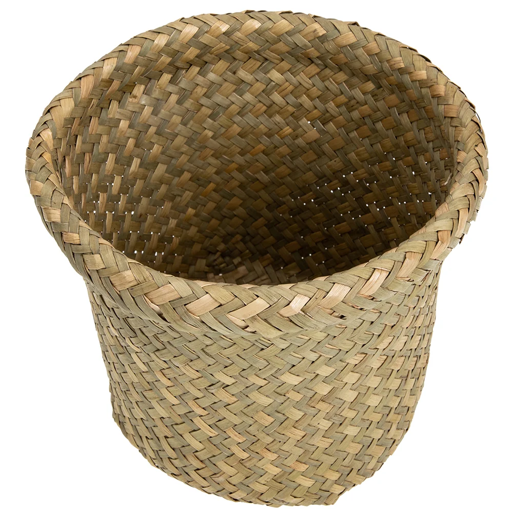 Waste Woven Basket Woven Garbage Container Garbage Bin Trash Can Home Supplies pull out trash can woven wastebaskets