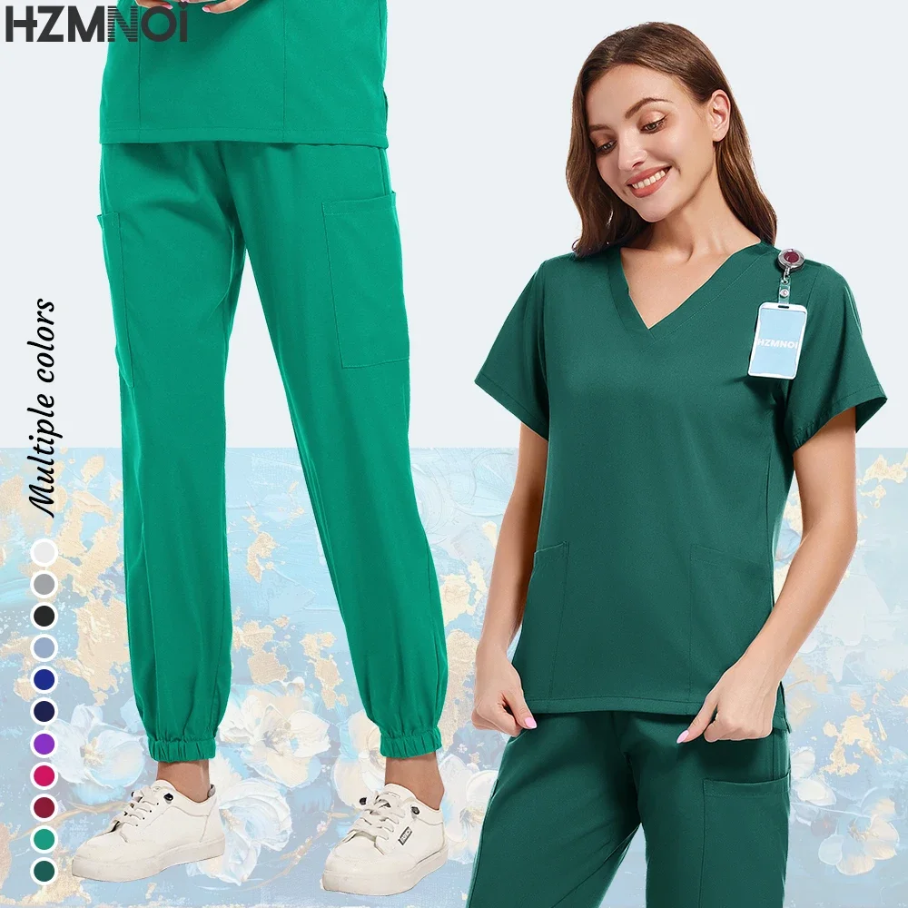 HZMNOI Uniforme ospedaliera Donna Scrub medico Fornitore Modello medico Set di marca Uniformi da medico Designer Clinica odontoiatrica Spa di bellezza