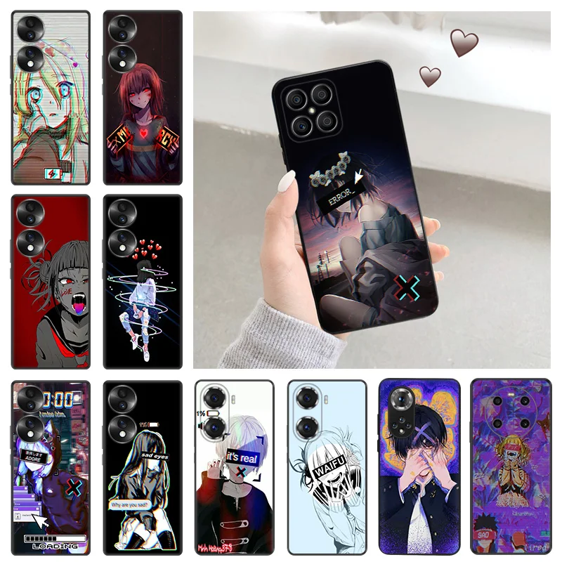 Soft Silicone Phone Case for Honor X7b X9b X6 X9 a X7 X8 b 70 90 Magic5 LEWD Girl Vaporwave Huawei P20 P30 Pro P40 P-Smart Cover