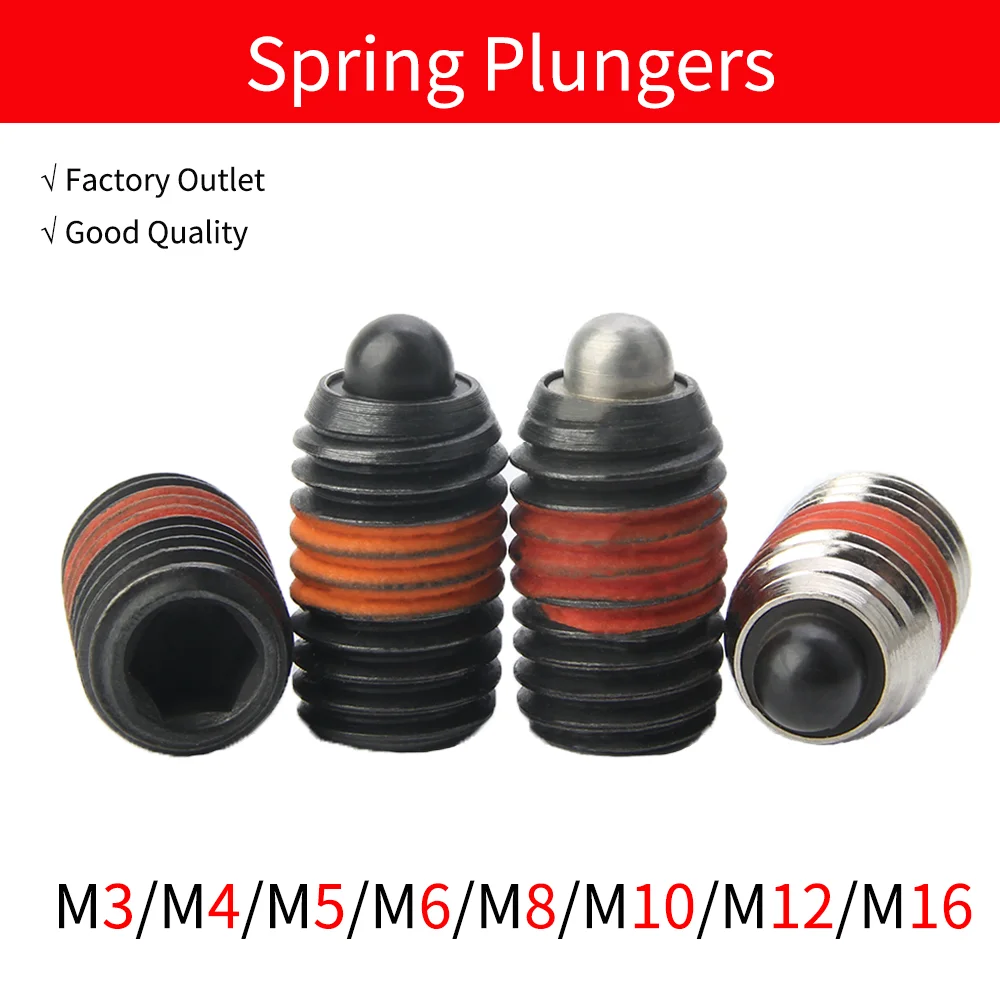 Good Quality QB513 Carbon /Stainless Steel Short Stroke Plunger Plastic Head Screw Spring Positioning Retractable Spring Plunger