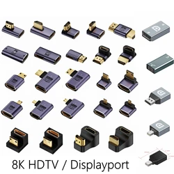 DP1.4 To Female Displayport To Female Mini DP HDMI Adapter Support 4k8K for Laptop Computer Monitor Home Projector Hdmi Switcher